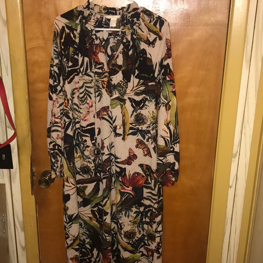 Midi length botanical dress